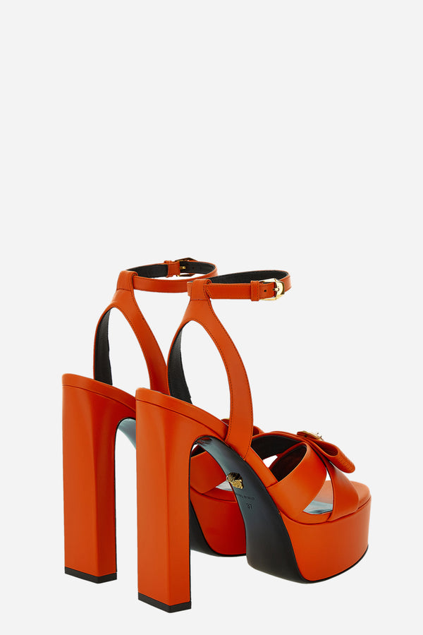 Gianni Ribbon Sandals In Calf Leather