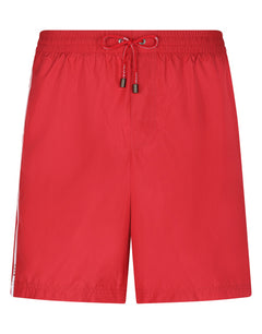 SHORT SWIMMING TRUNKS WITH LOGOED RIBBON