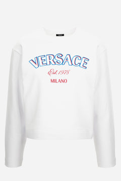 Sweatshirt In Sweatshirt Versace Milano Print