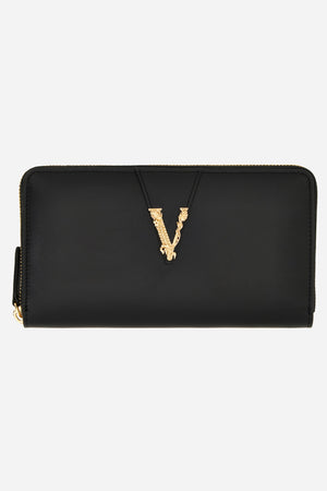 Virtus Zip Around Wallet In Calf Leather