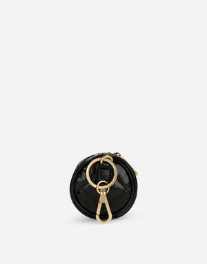 PATENT LEATHER COIN POCKET AND RHINESTONE-DETAILED DG LOGO