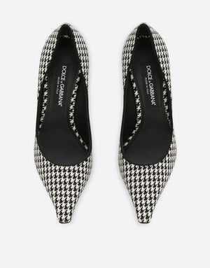 PIED DE POULE FABRIC PUMPS