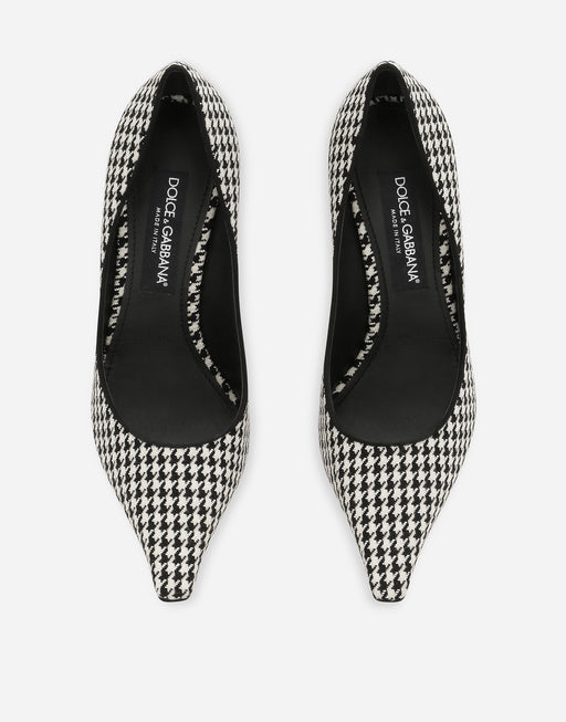 PIED DE POULE FABRIC PUMPS