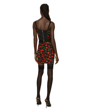 SHORT MARQUISETTE SKIRT WITH BRANDED ELASTIC