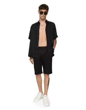 LINEN HAWAIIAN SHIRT WITH DG HARDWARE