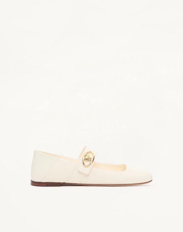 Ballerina Mary-Jane Vlogo Locker In Vitello