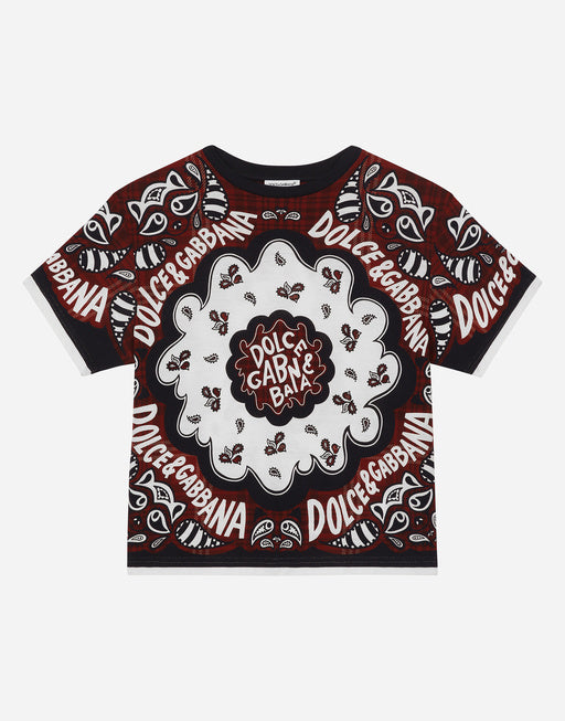JERSEY T-SHIRT WITH BANDANNA PRINT