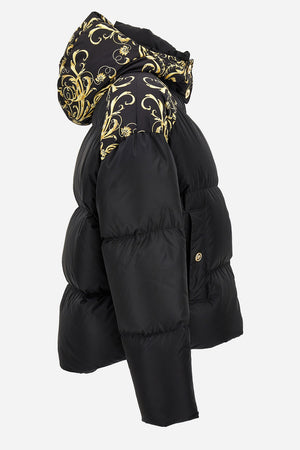 Padded Jacket In Fabric Nylon Whit Barocco Spring Print Details