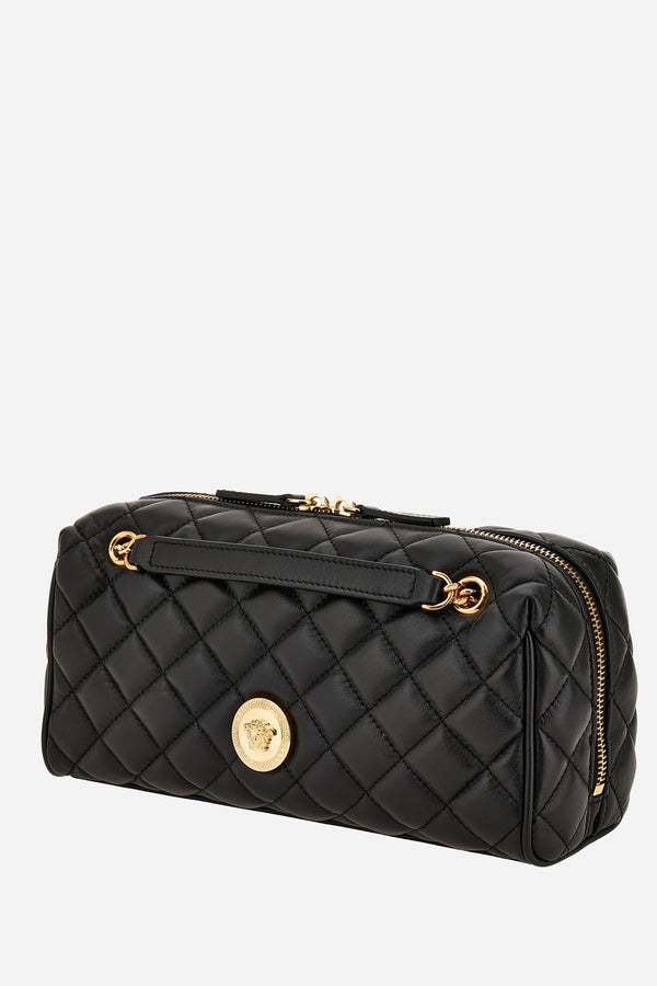 Icon Small Shoulder Bag In Quilted Lamb Leather
