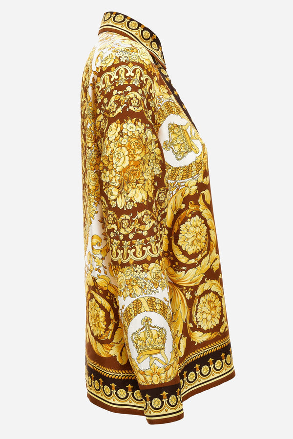 Formal Shirt In Barocco 92 Foulard On Silk Twill