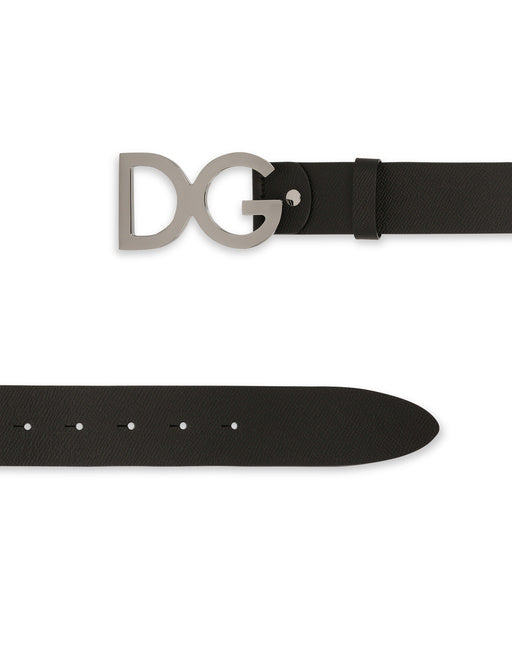 HAMMERED LEATHER BELT DG BUCKLE