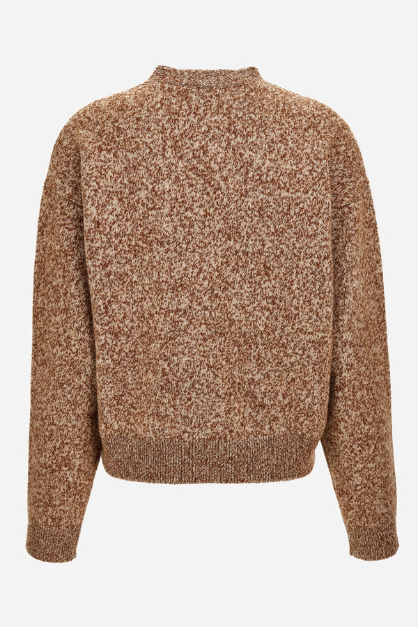 Knit Sweater In Mouline' Wool Cashmere Icons
