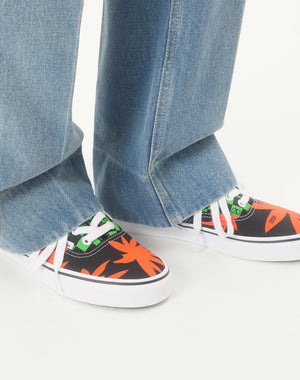 Sneaker Low-Top Valentino Garavani And Vans In Tessuto Con Stampa VLogo Checkerboard E Stampa Tropical Leaves