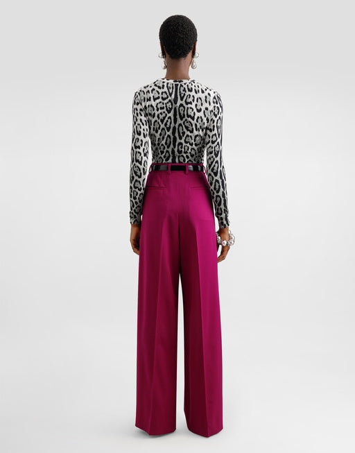 WOOL TWILL PALAZZO PANTS