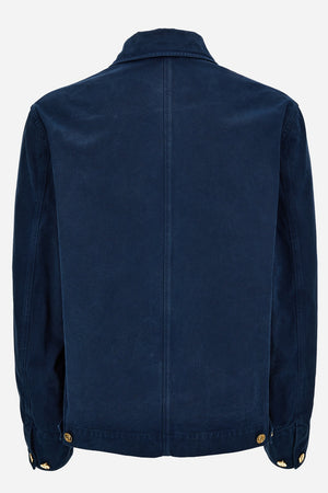 Blouson Denim In Solid Canvas Fabric Tie-Dyed