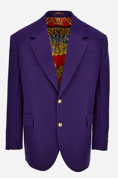 Formal Jacket In Grain De Poudre Wool Fabric