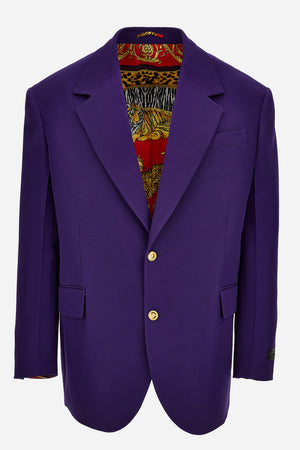 Formal Jacket In Grain De Poudre Wool Fabric