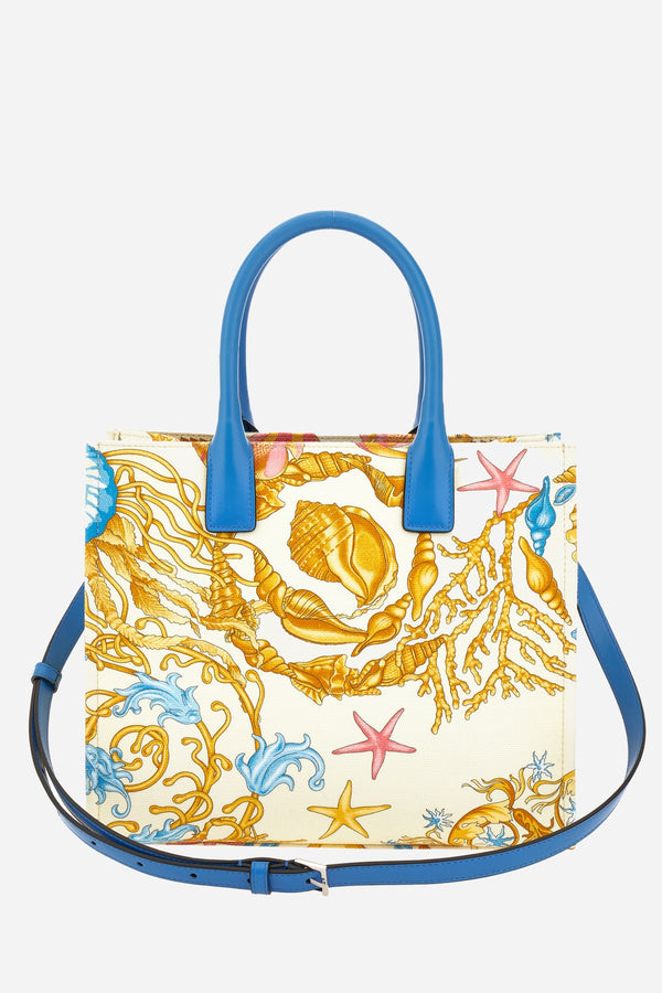 La Medusa Small Tote In Fabric+Calf Leather