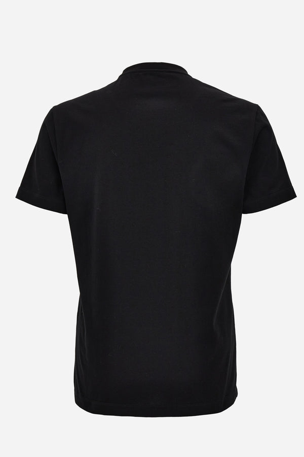 T-Shirt In Compact Cotton Jersey Fabric + Hall Of Statues Medusa Print