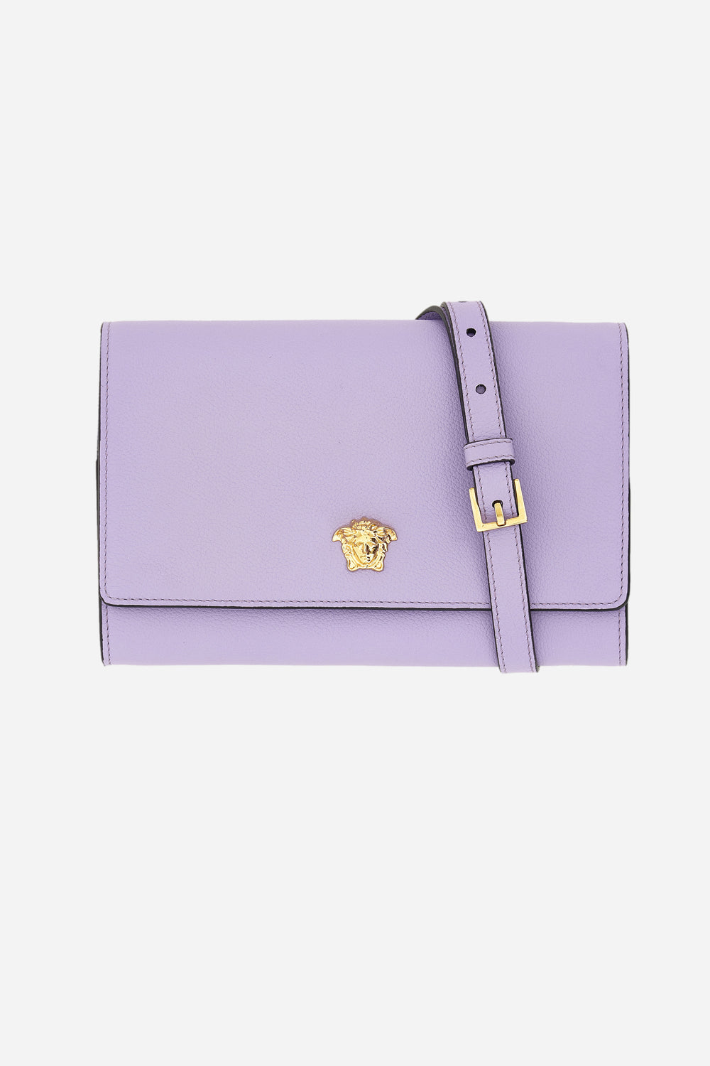 La Medusa Wallet On Strap In Grainy Calf Leather
