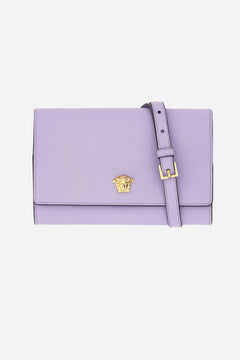 La Medusa Wallet On Strap In Grainy Calf Leather