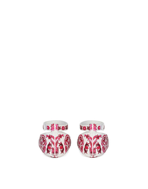 PRINTED NAPPA LEATHER BALLET FLATS
