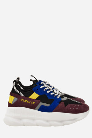 Chain Reaction Low Top In Split Leather-Fabric-Calf Leather