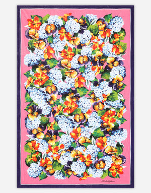FLORAL-PRINT TERRYCLOTH BEACH TOWEL