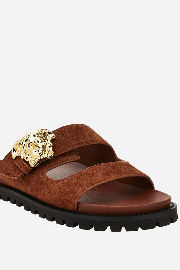 La Medusa Sandal In Suede-Enamel Hw