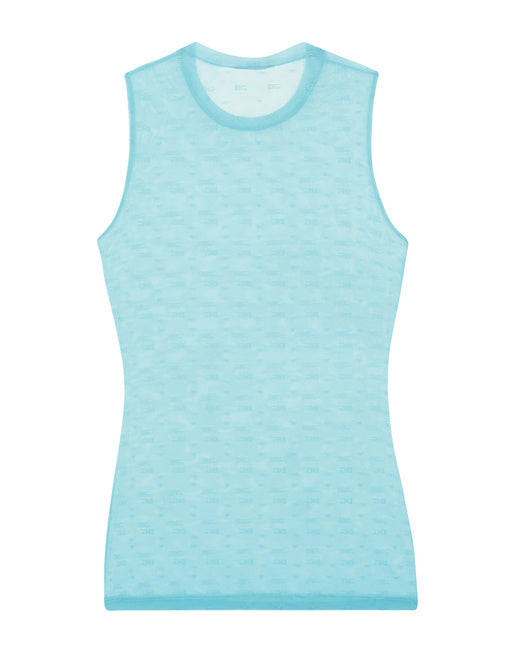 JACQUARD TULLE TANK TOP