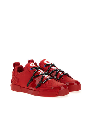PORTOFINO SNEAKERS IN CALFSKIN AND PATENT LEATHER