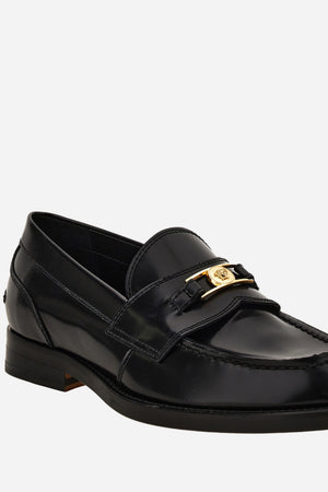 Medusa Lock Loafer  In Brushed Leather