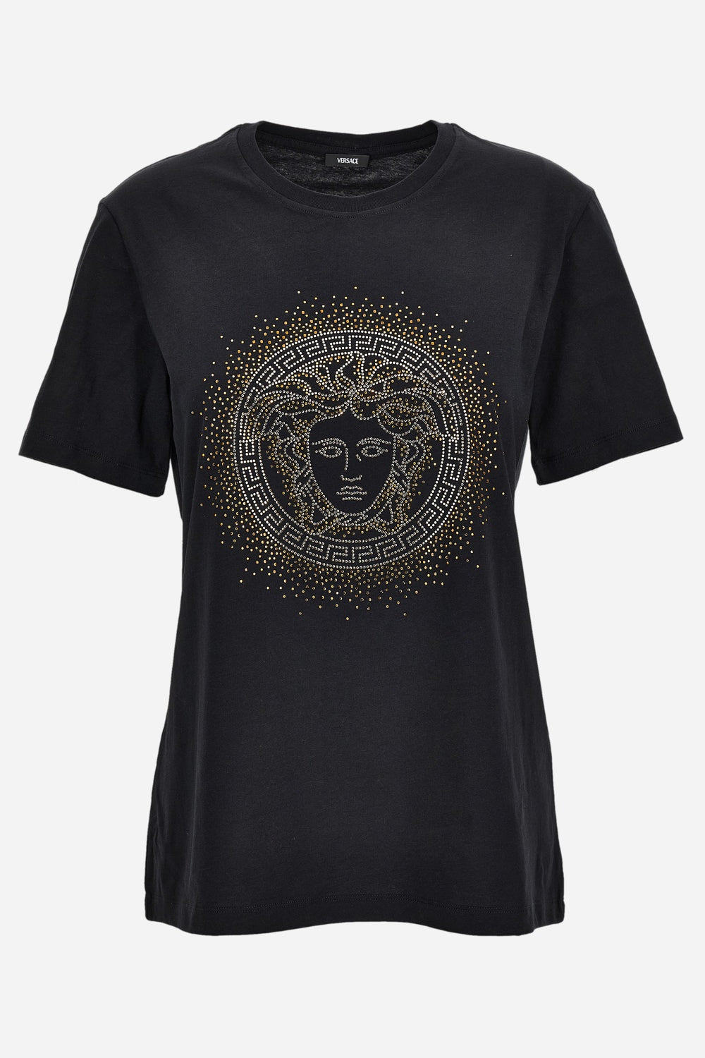 T-Shirt In Jersey-Medusa Hotfix Embroidery