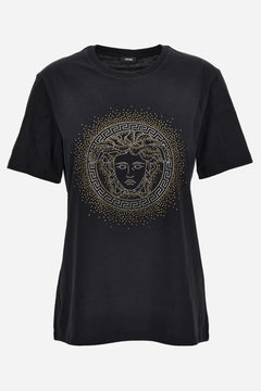 T-Shirt In Jersey-Medusa Hotfix Embroidery