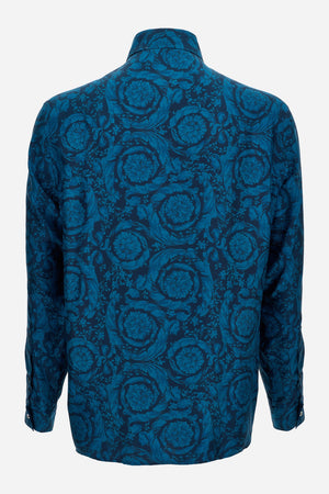 Informal Shirt In Silk Twill Print Barocco 92 Allover