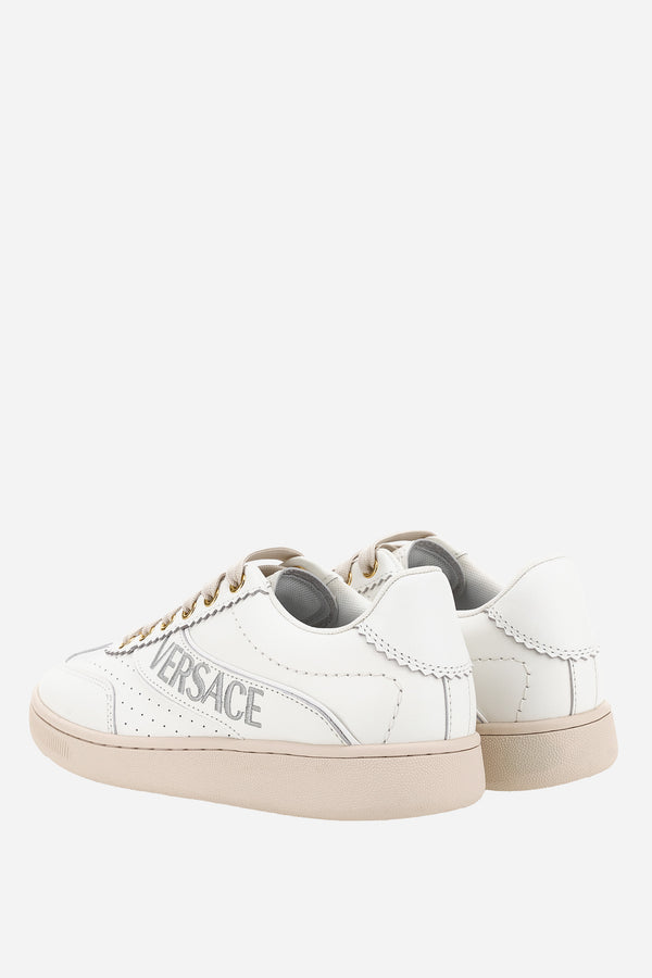Tennis Low Top In Calf Leather-Fabric