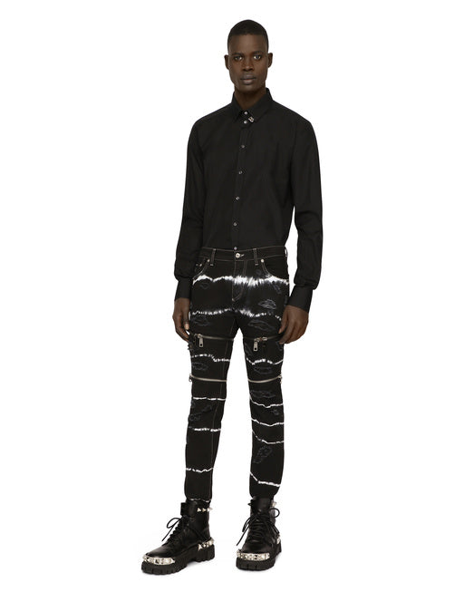 COTTON GOLD-FIT SHIRT WITH DG PATCH