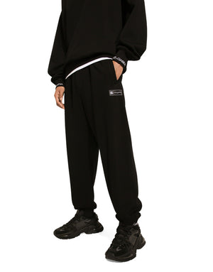 COTTON JOGGING PANTS WITH LOGO PRINT