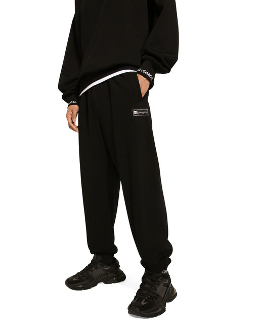 COTTON JOGGING PANTS WITH LOGO PRINT