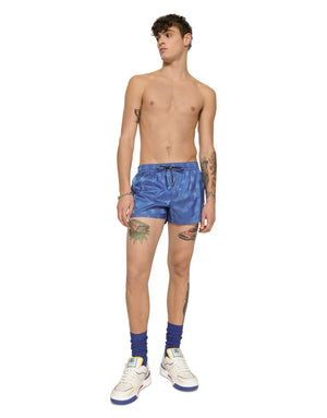 SHORT JACQUARD SWIM TRUNKS WITH DG MONOGRAM