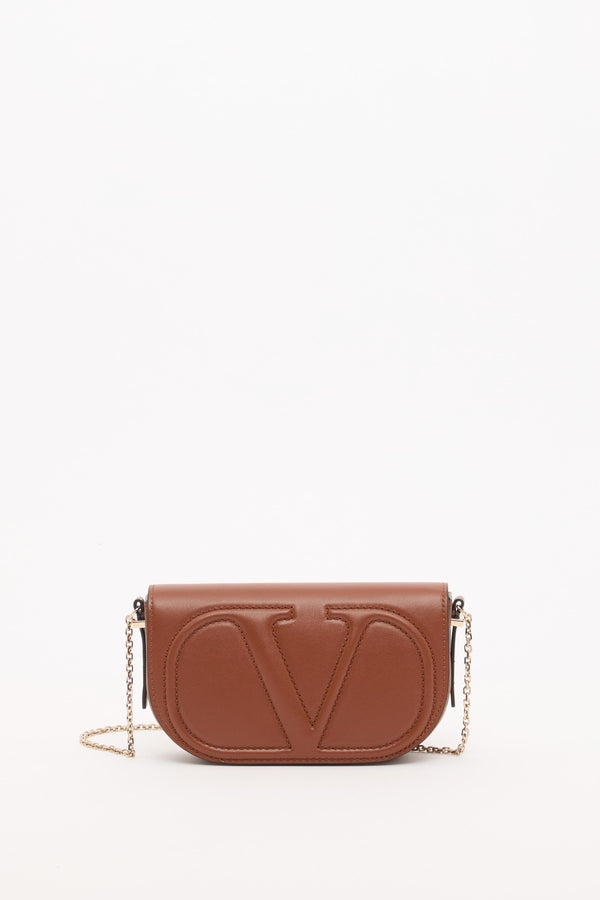 POUCH CON CATENA VLOGO WALK IN VITELLO