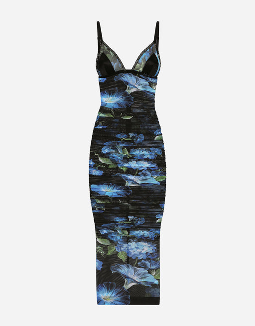 TULLE SLIP DRESS WITH BLUEBELL PRINT