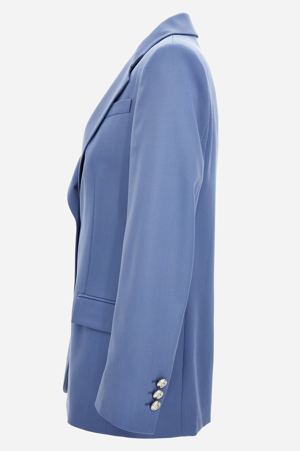 Informal Jacket In Responsible Stretch Wool Gabardine-Medusa Chain Printed Lining