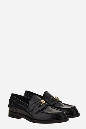 Medusa Lock Loafer  In Brushed Leather