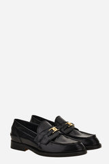 Medusa Lock Loafer  In Brushed Leather