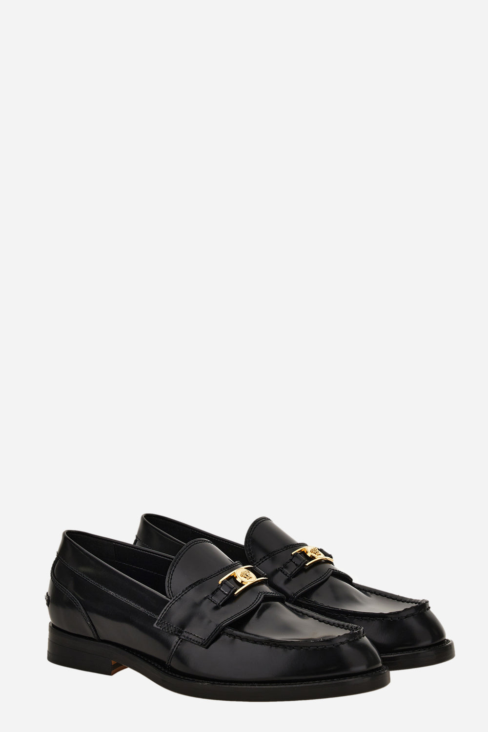 Medusa Lock Loafer  In Brushed Leather