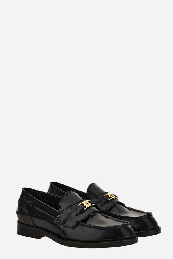 Medusa Lock Loafer  In Brushed Leather
