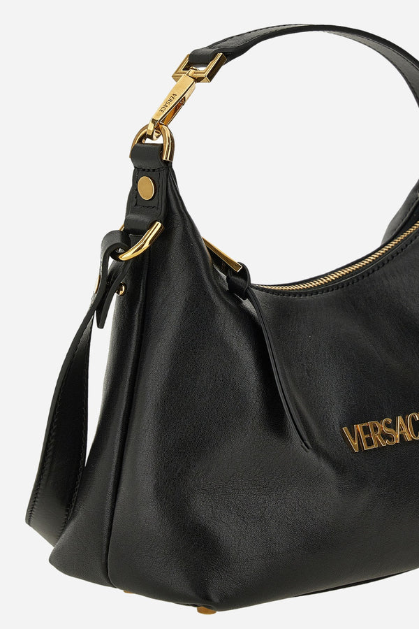 Versace Tag Hobo In Lamb Leather