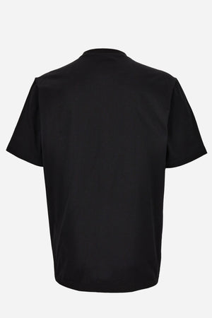 T-Shirt In Compact Cotton Jersey Fabric + Medusa Frame Crest Print