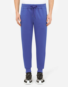 JERSEY JOGGING PANTS WITH BRANDED PLATE